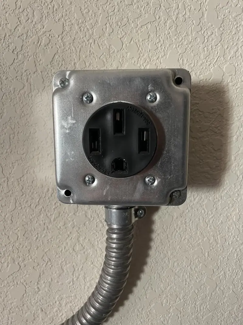 NEMA 14-50 outlet installed for Smart Home Electrical in Surfside Beach